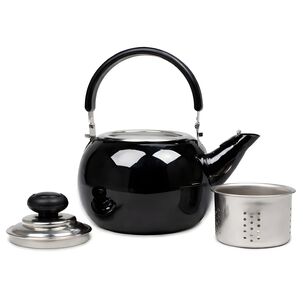 Tetera De Acero Inoxidable 800ml Color Negro - Ps