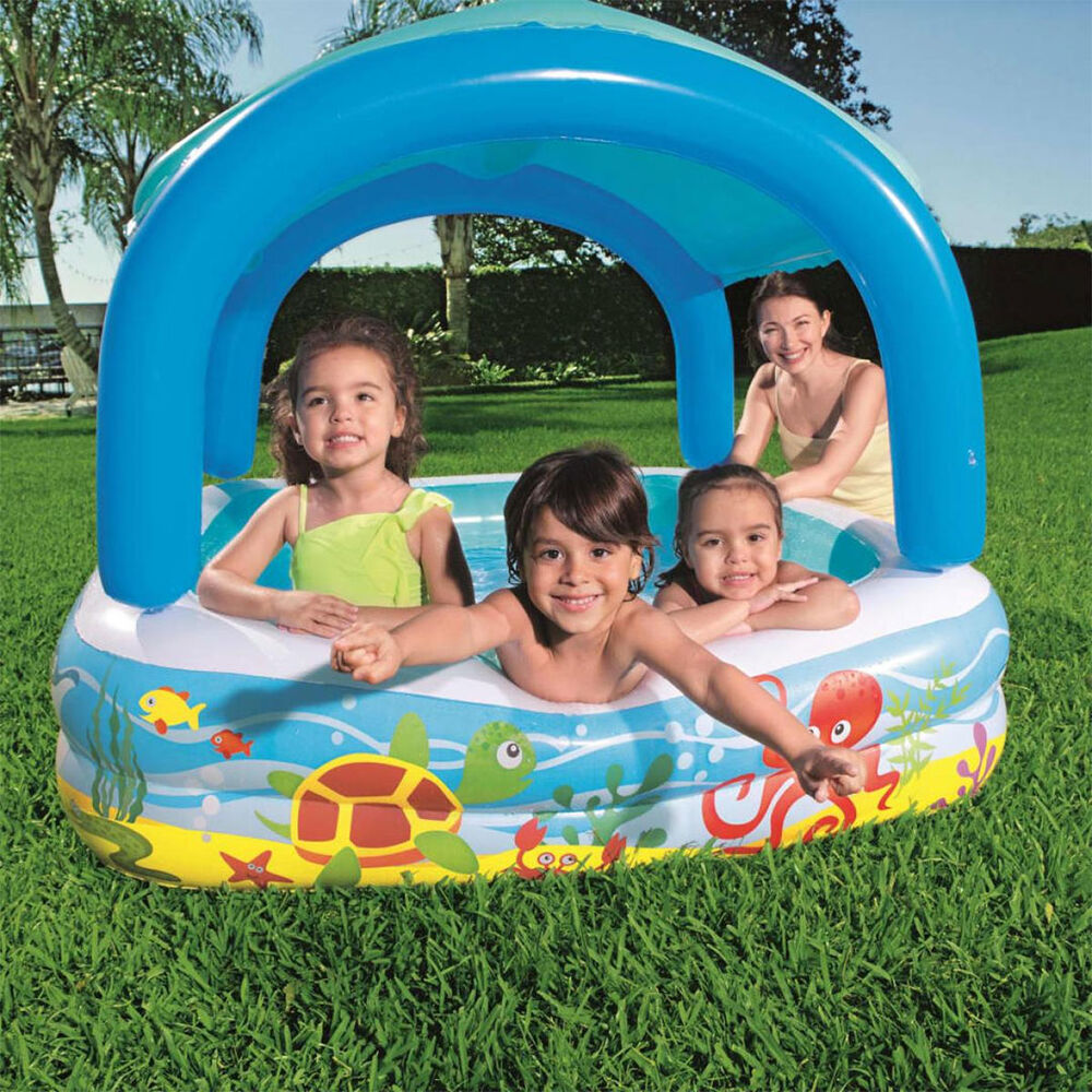 Piscina Bestway Inflable Con Toldo Desmontable 140x140x114cm image number 4.0