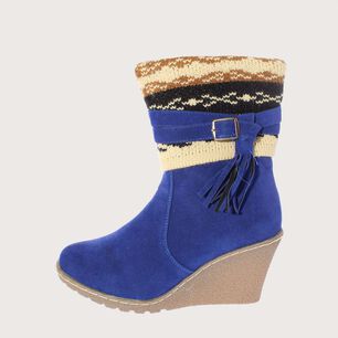 Bota Taco Chino Azul V&iacute;a Franca Art. 51214blue