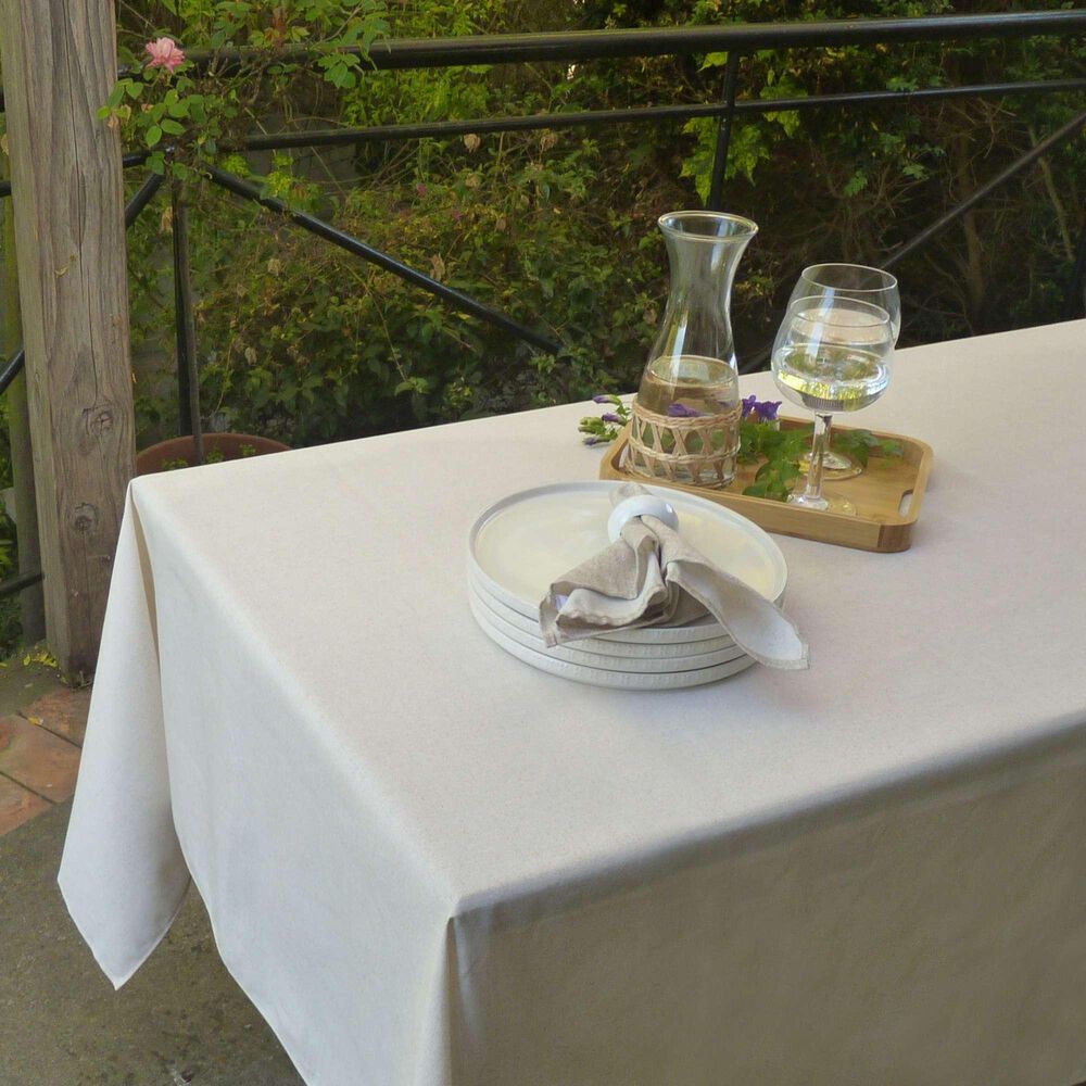 Mantel De Algod&oacute;n Max Liso Hueso 177x277 Cm image number 3.0