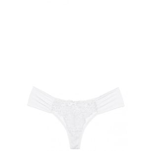 Colaless Lateral Drapeada Y Encaje Blanco 2rios
