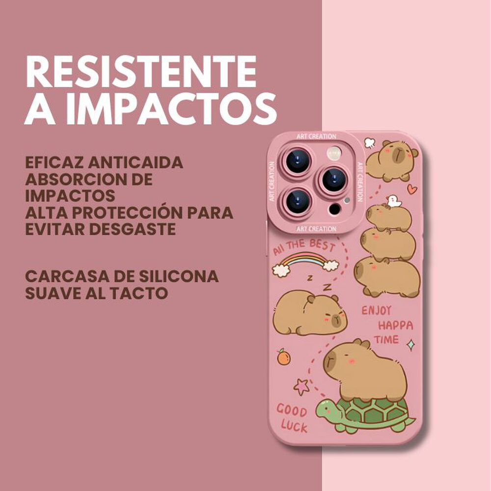Carcasa Funda Silicona Iphone 16 Pro Max Capibara Antigolpes image number 2.0
