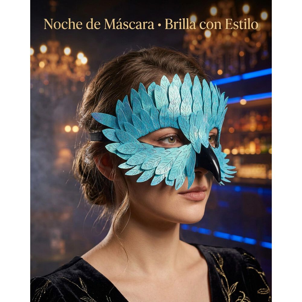 M&aacute;scara Pajaro Ave Plumas Carnaval Veneciano Para Disfraz image number 33.0