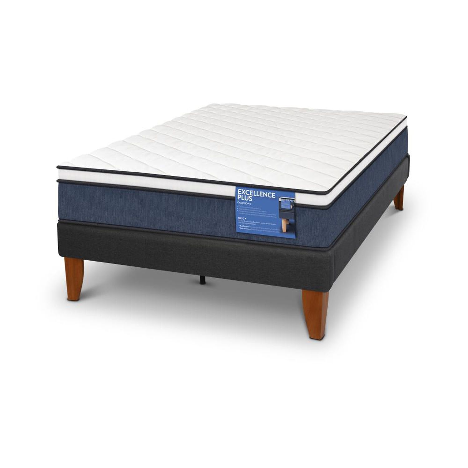 Cama Europea Cic Excellence Plus / 1.5 Plazas / Base Normal image number 1.0