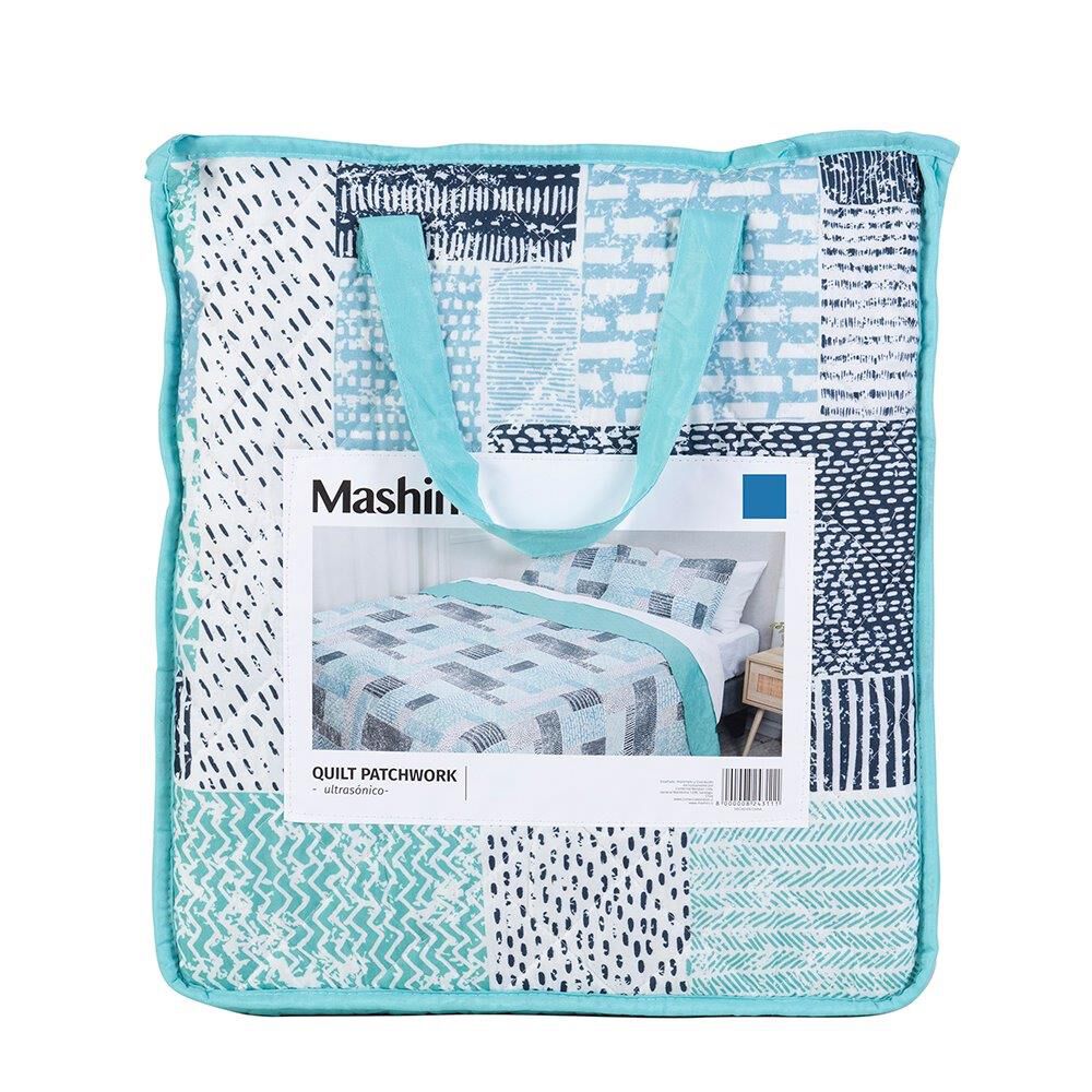 Cubrecama Quilt Cosido Patchwork 1.5 Plazas Lois image number 4.0
