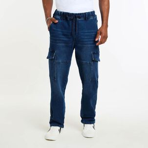 Jeans Tiro Medio Jogger Hombre Rolly Go