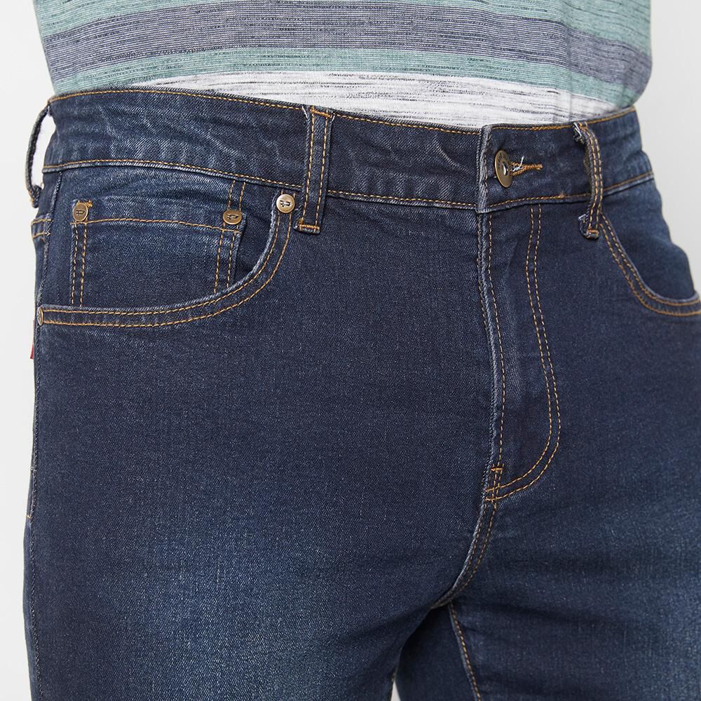 Jeans Regular Tiro Medio Slim Hombre Peroe image number 3.0
