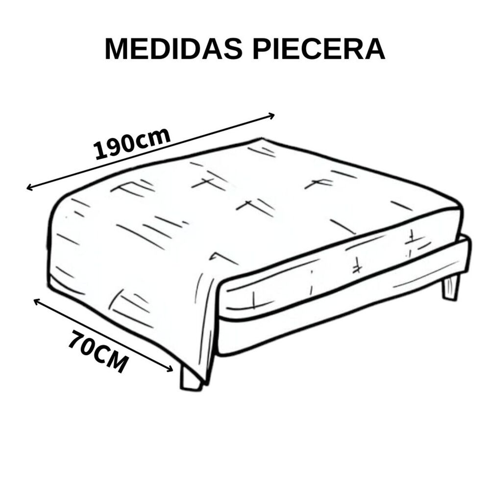  Piecera Pie De Cama Bordada 210cm X 70cm Para Cama De 2 Plazas O King - Pb3-4 image number 2.0
