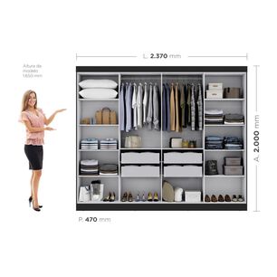 Cl&oacute;set Di Poretti Design Closet Paris / 8 Puertas / 4 Cajones