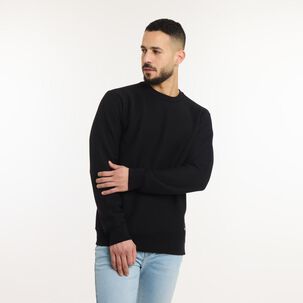 Polerón Liso Cuello Redondo Hombre Az Black