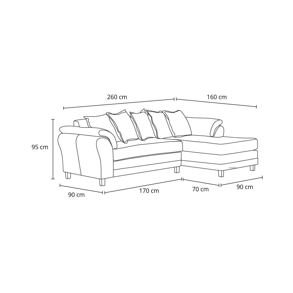 Sofá Seccional Derecho Living Factory Mustang / 4 Cuerpos image number 8.0