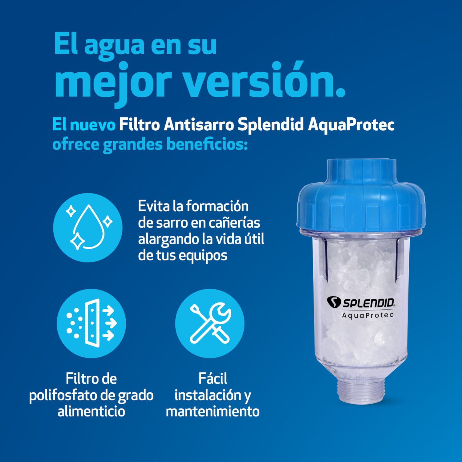 Pack Filtro De Agua Antisarro 150gr + Recarga 500g Splendid image number 4.0