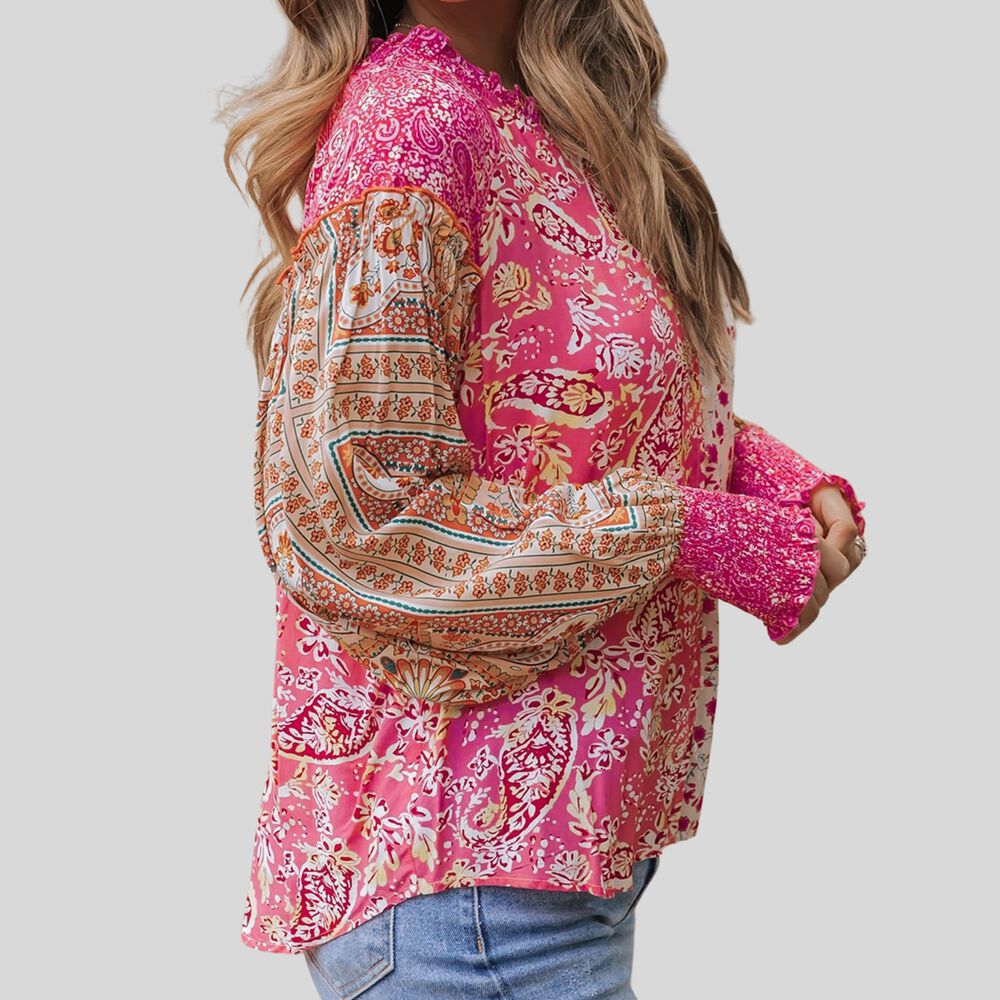 Blusa De Viscosa Estampada Oversize image number 1.0