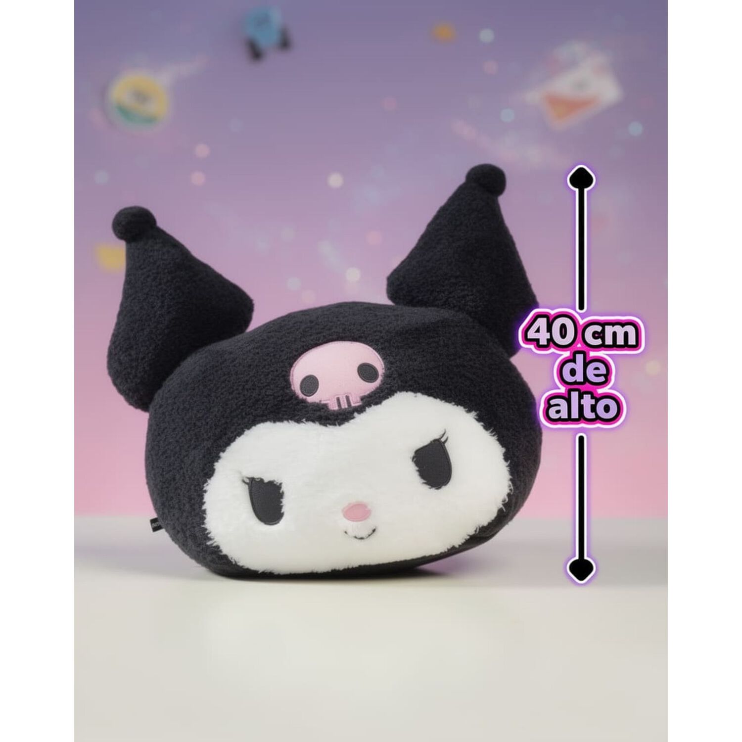 Cojin Peluche Gigante Kuromi Onegai My Melody Kawaii image number 4.0