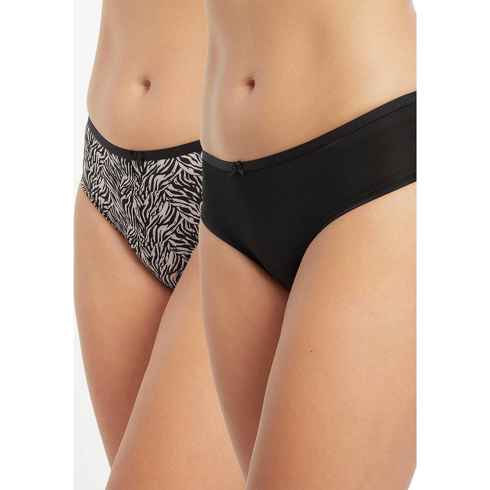 Pack 2x Pantaletas Microfibra P214.15-neg Kayser image number 0.0