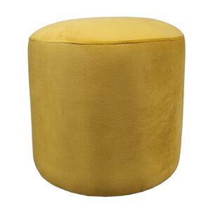 Pouf Redondo Felpa Ocre