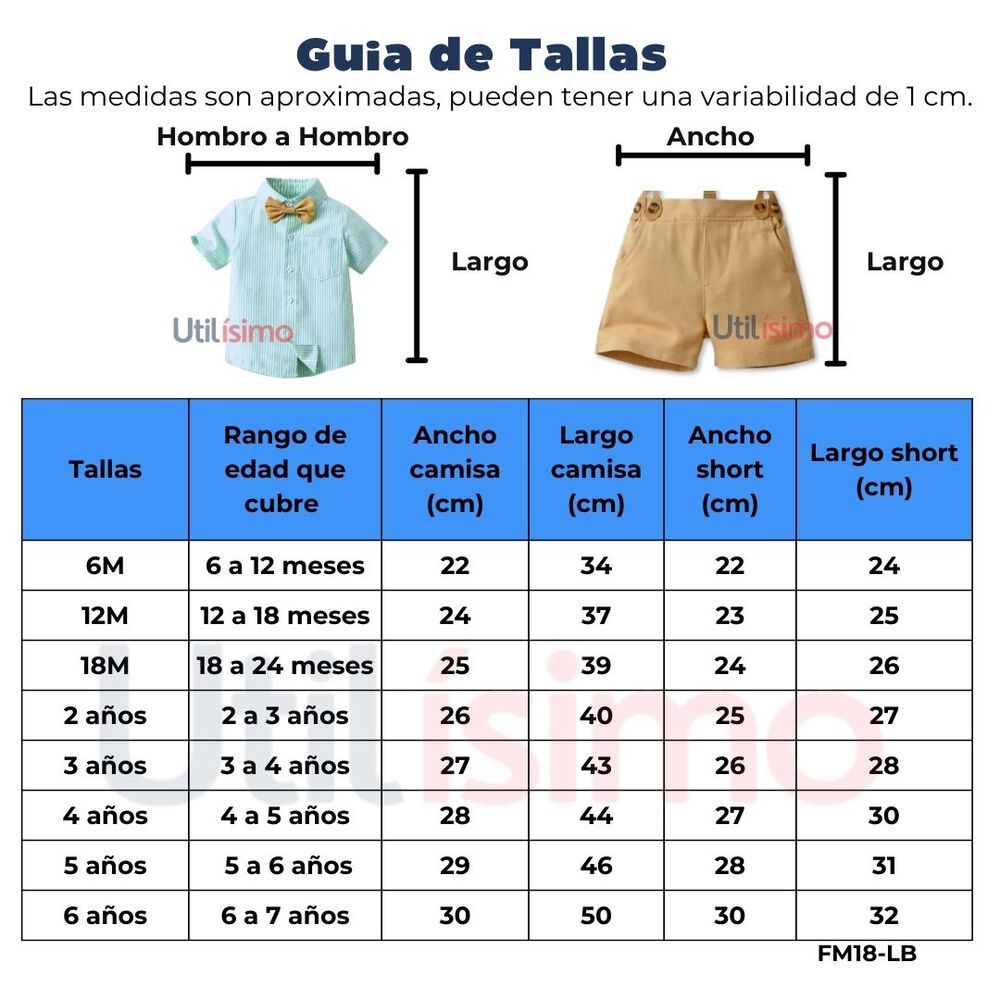 Conjunto De Vestir Con Corbat&iacute;n Y Pantal&oacute;n Corto De 6 Meses A 6 A&ntilde;os image number 2.0