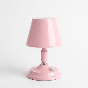 Mini L&aacute;mpara Led De Mesa Velador Port&aacute;til Vintage Pastel Color Rosado.