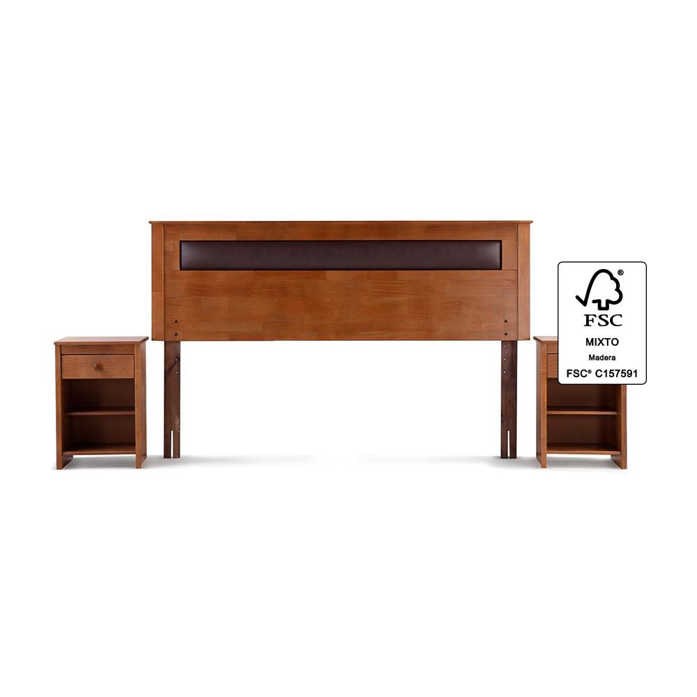 Cama Europea Rosen New Style 6 / 2 Plazas / Base Dividida + Set De Maderas Ferrara image number 7.0