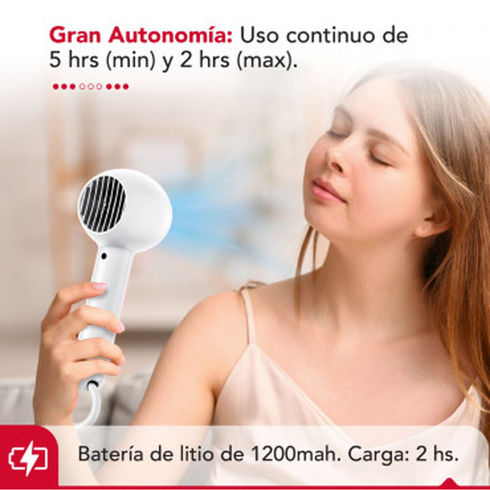Ventilador Portatil Inalambrico Usb Blanco Thor Usb Personal Fan White image number 3.0