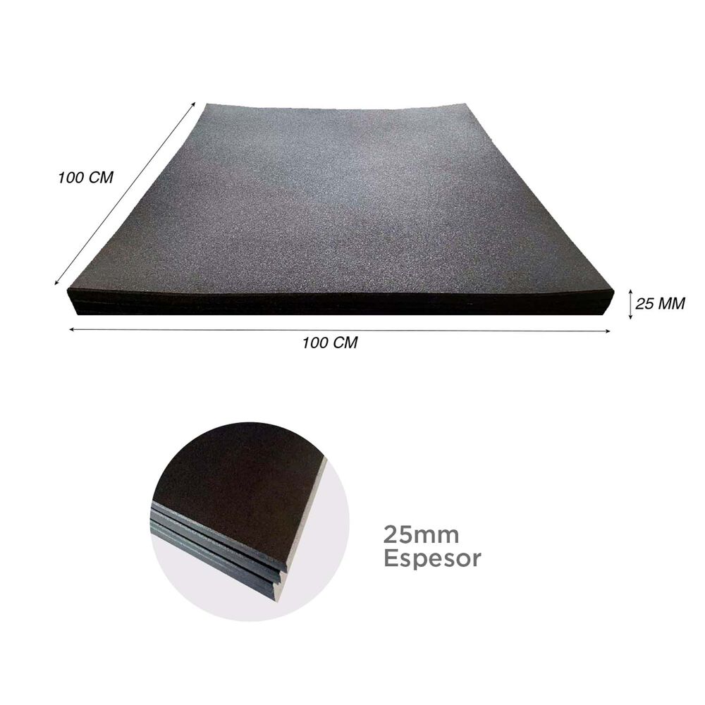 Piso De Goma 100x100 Cm 25 Mm image number 2.0