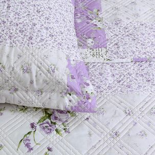 Quilt Andes Estampado Patchwork Lila
