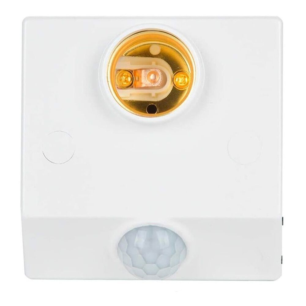 Sensor Movimiento Pir Soporte E27 220v Ajustable Blanco image number 0.0