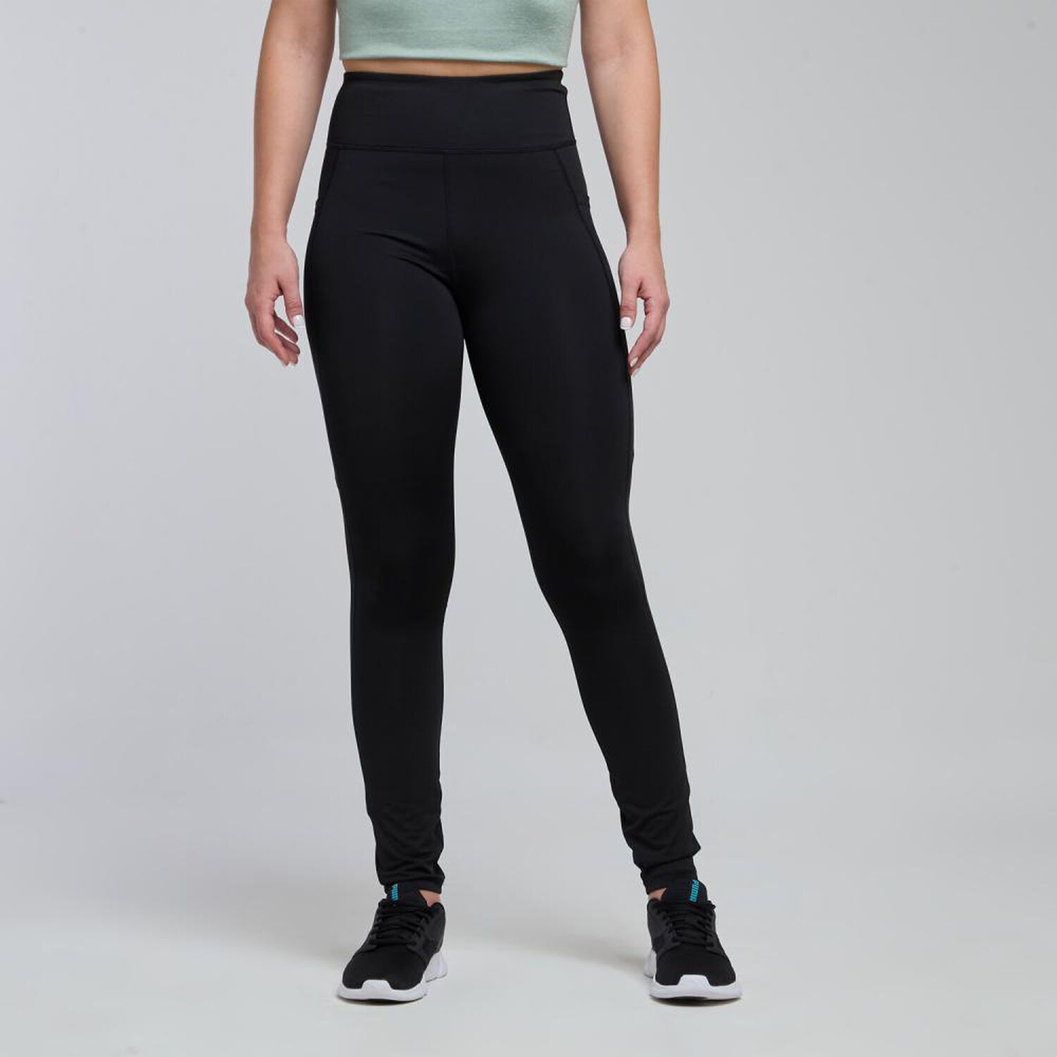 Calza Deportiva Lisa Tiro Alto Regular Mujer Wetland image number 0.0