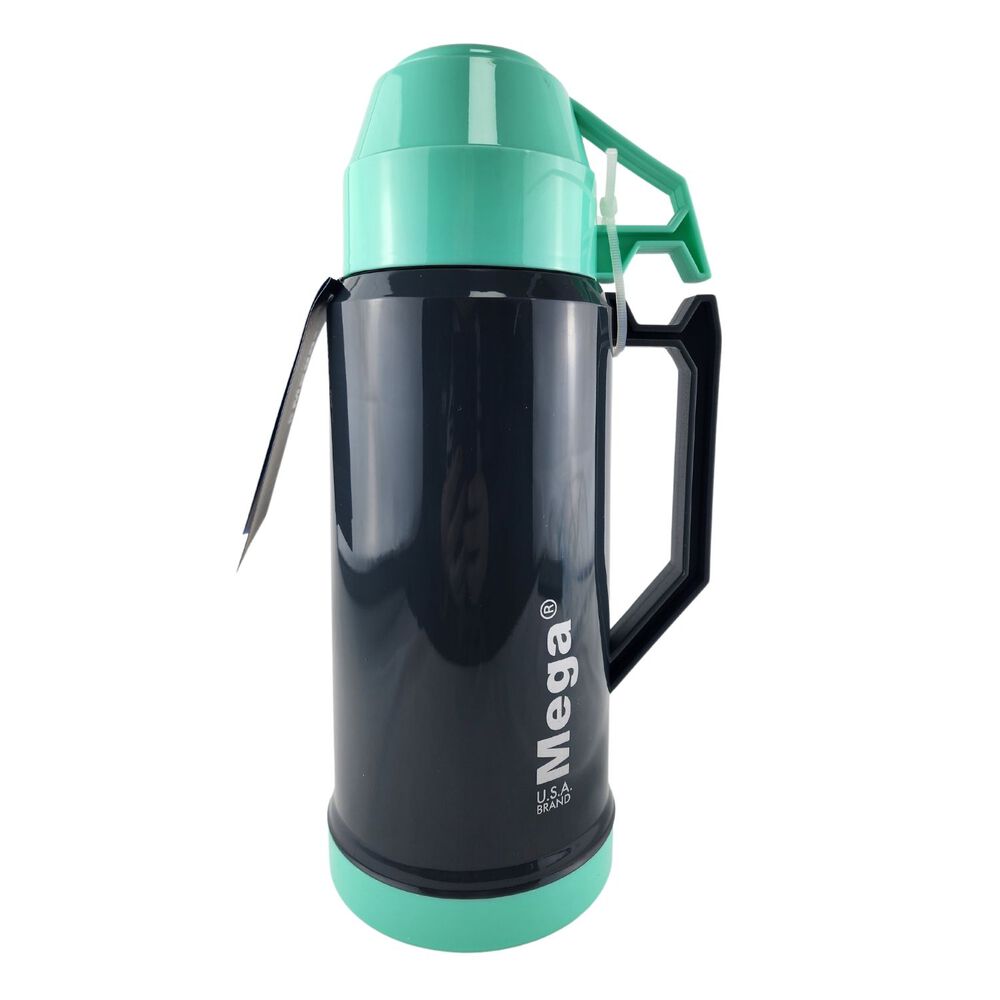 Termo Mega 1l New Megatemp Bebidas Calientes Frias Con Tazas Turquesa image number 0.0