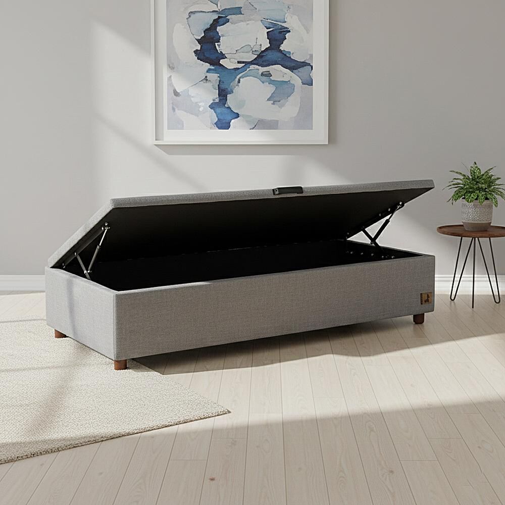 Base Cama Mons Ba&uacute;l 190 Gris / 1 Plaza / Base Normal image number 0.0