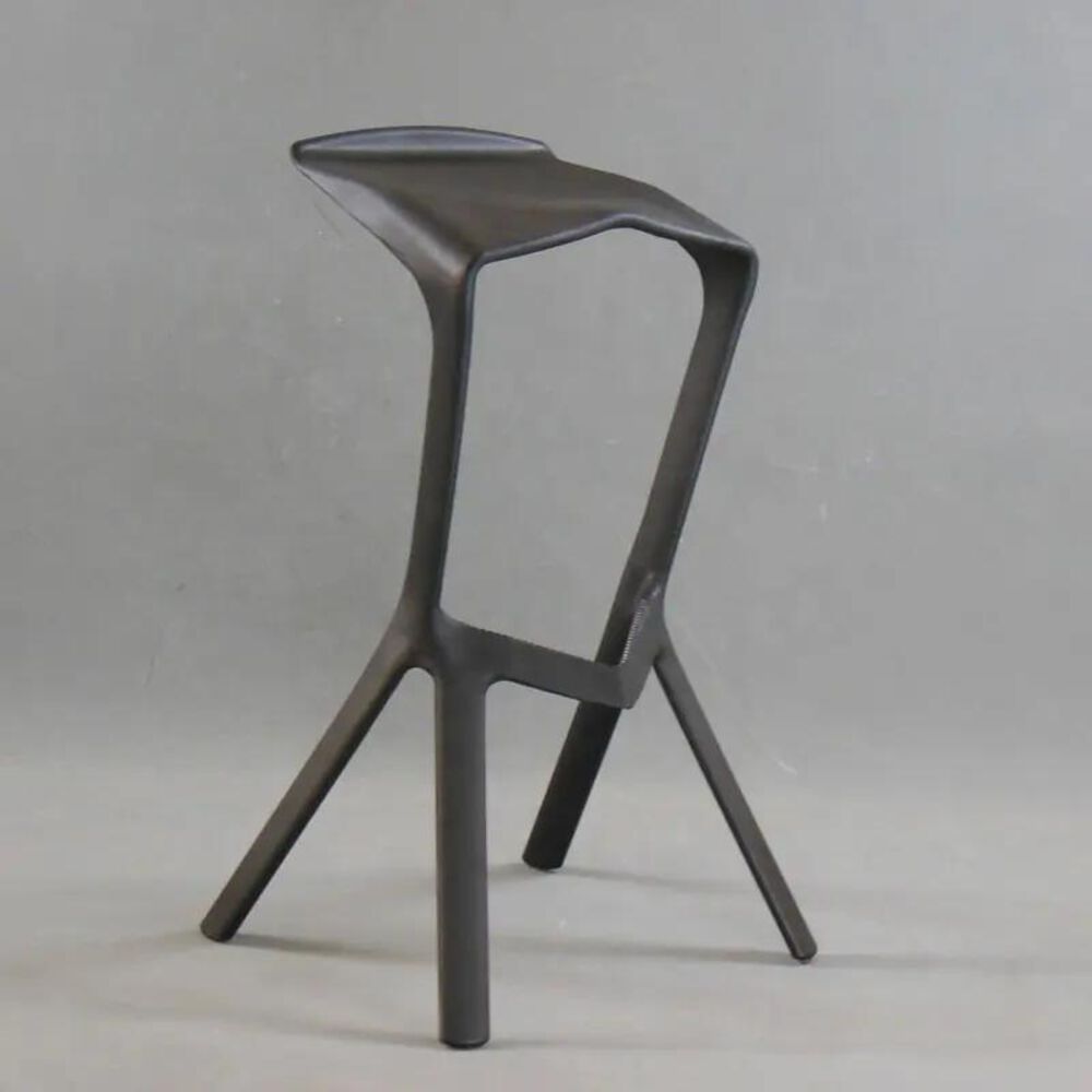 Silla Taburete Bar Apilable Negro 51x42x81cm image number 4.0