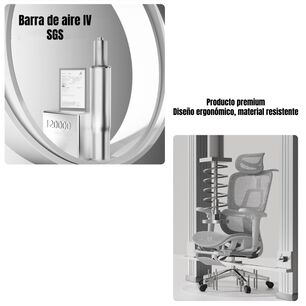 Silla De Escritorio Reclinable E14 Gris By Lubabycas