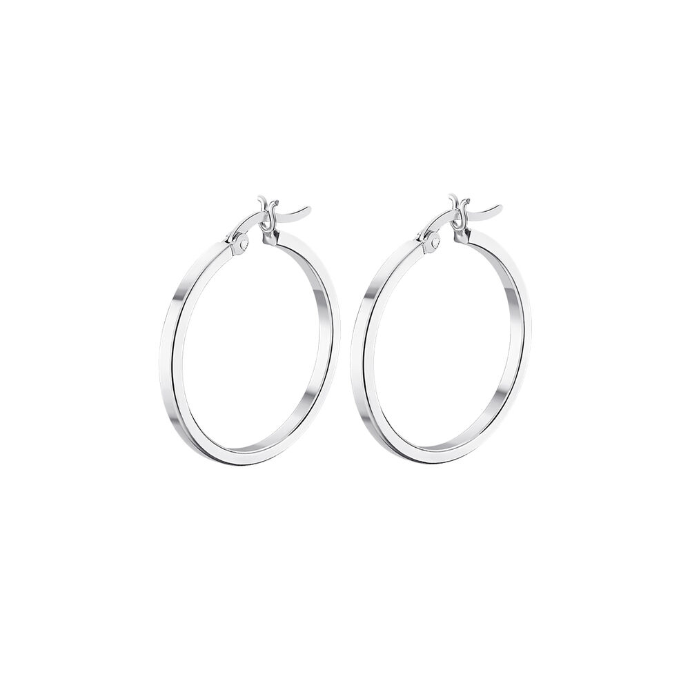 Aros Lp3277-4/2 Lotus Silver Mujer Hoops image number 0.0