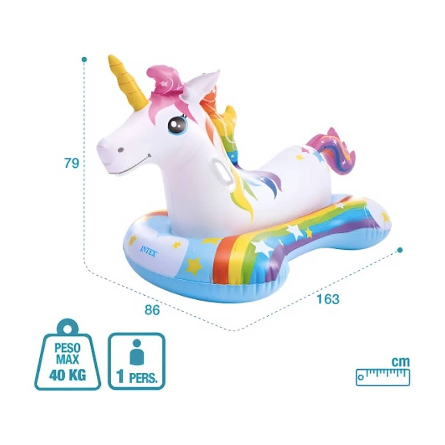 Inflable Montable De Unicornio image number 1.0