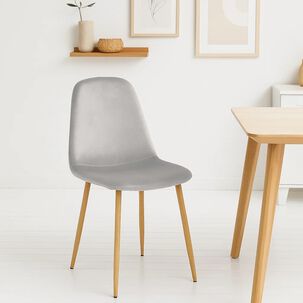 Pack De 2 Sillas Spoon Terciopelo - Gris