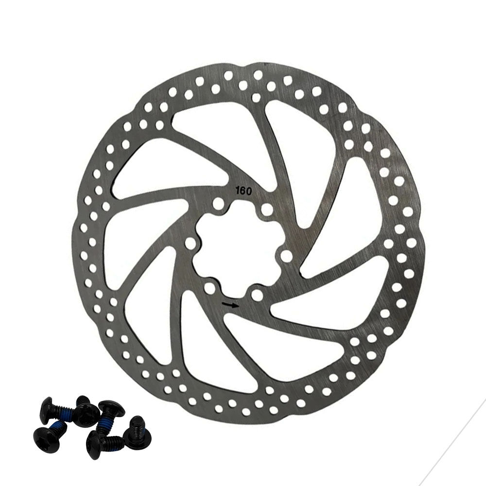Disco De Freno Bicicleta 160mm 6 Hoyos Cromado image number 0.0