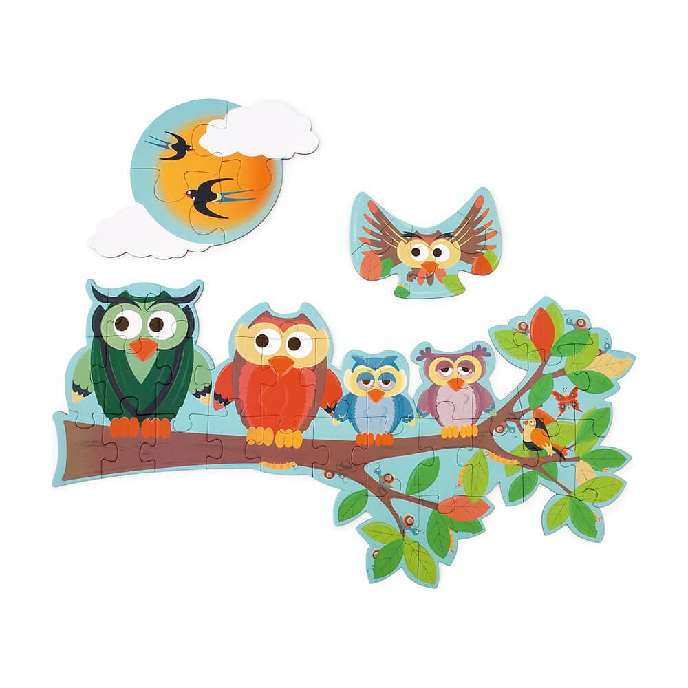 Puzzle 39pcs Doble Con Forma Buho Scratch Europe image number 0.0