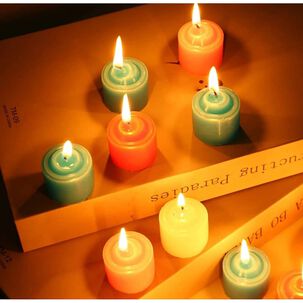 Set De 12 Velas Blancas