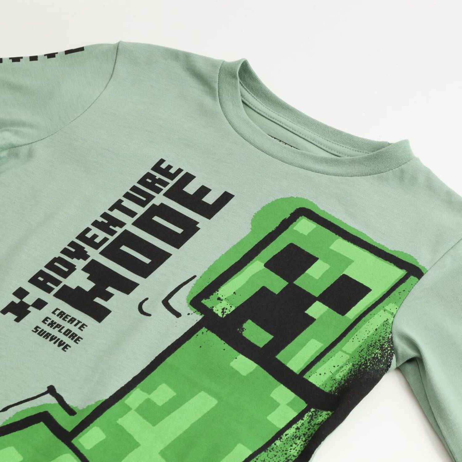 Polera Ml Ni&ntilde;o Personaje Grande Minecraft image number 2.0