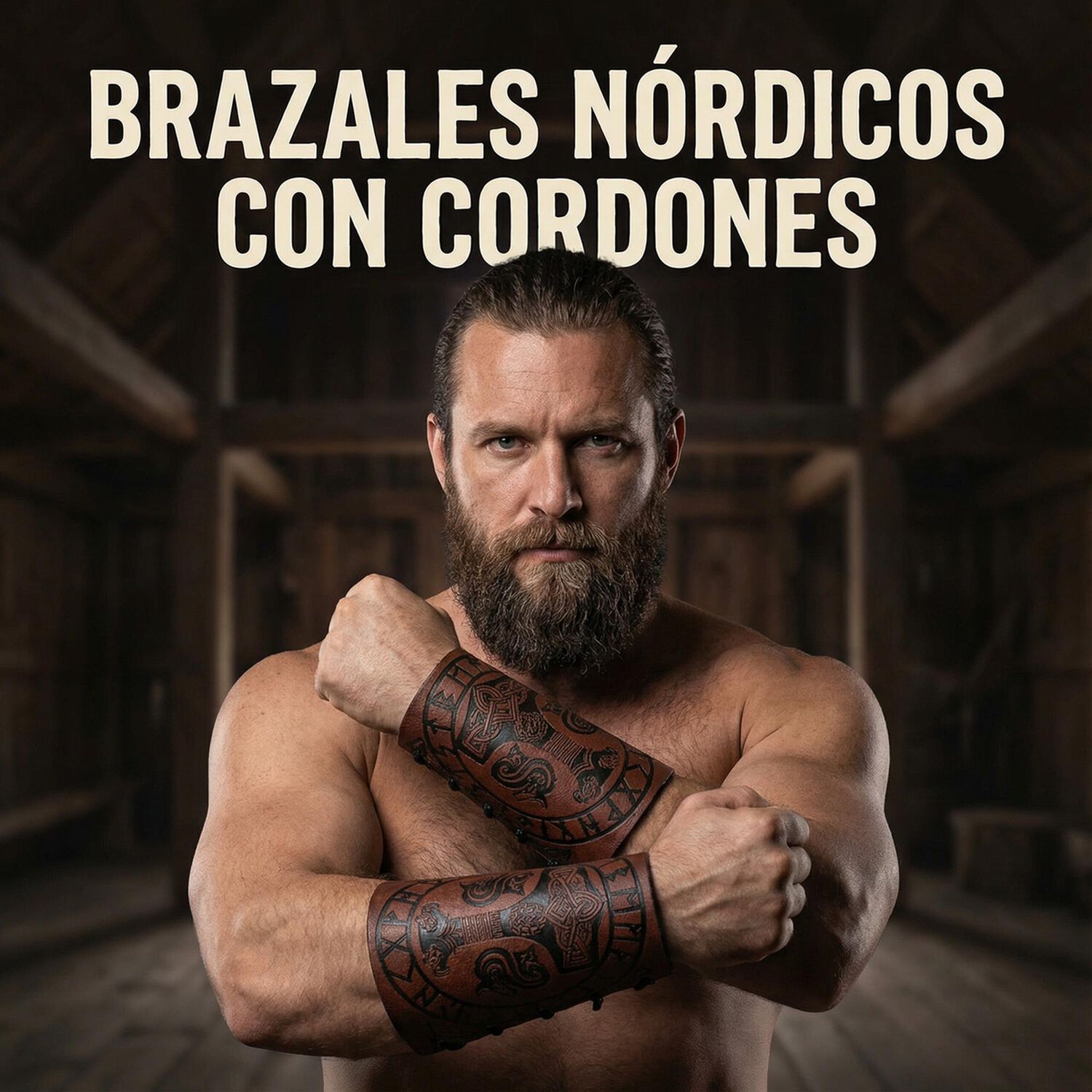 Disfraz Brazalete Armadura Lobo Vikingo image number 1.0