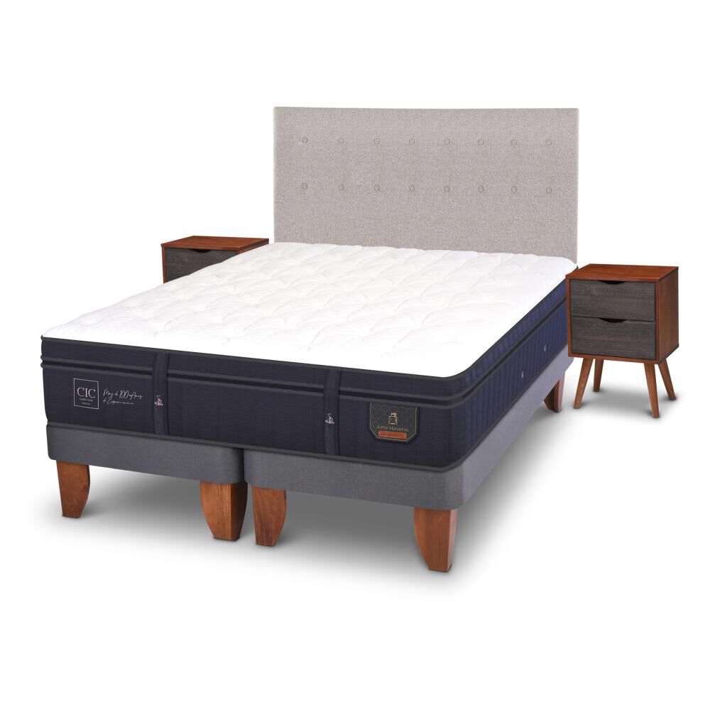 Cama Europea Cic Super Premium / King / Base Dividida + Set De Maderas image number 3.0