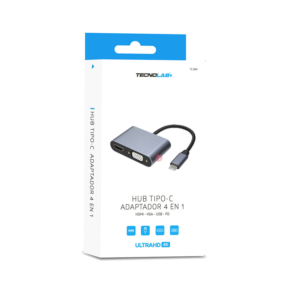 Hub Conector Tipo C A Hdmi Y Vga - Ps image number 2.0