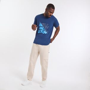Polera Deportiva Estampada Manga Corta Cuello Redondo Hombre Wetland