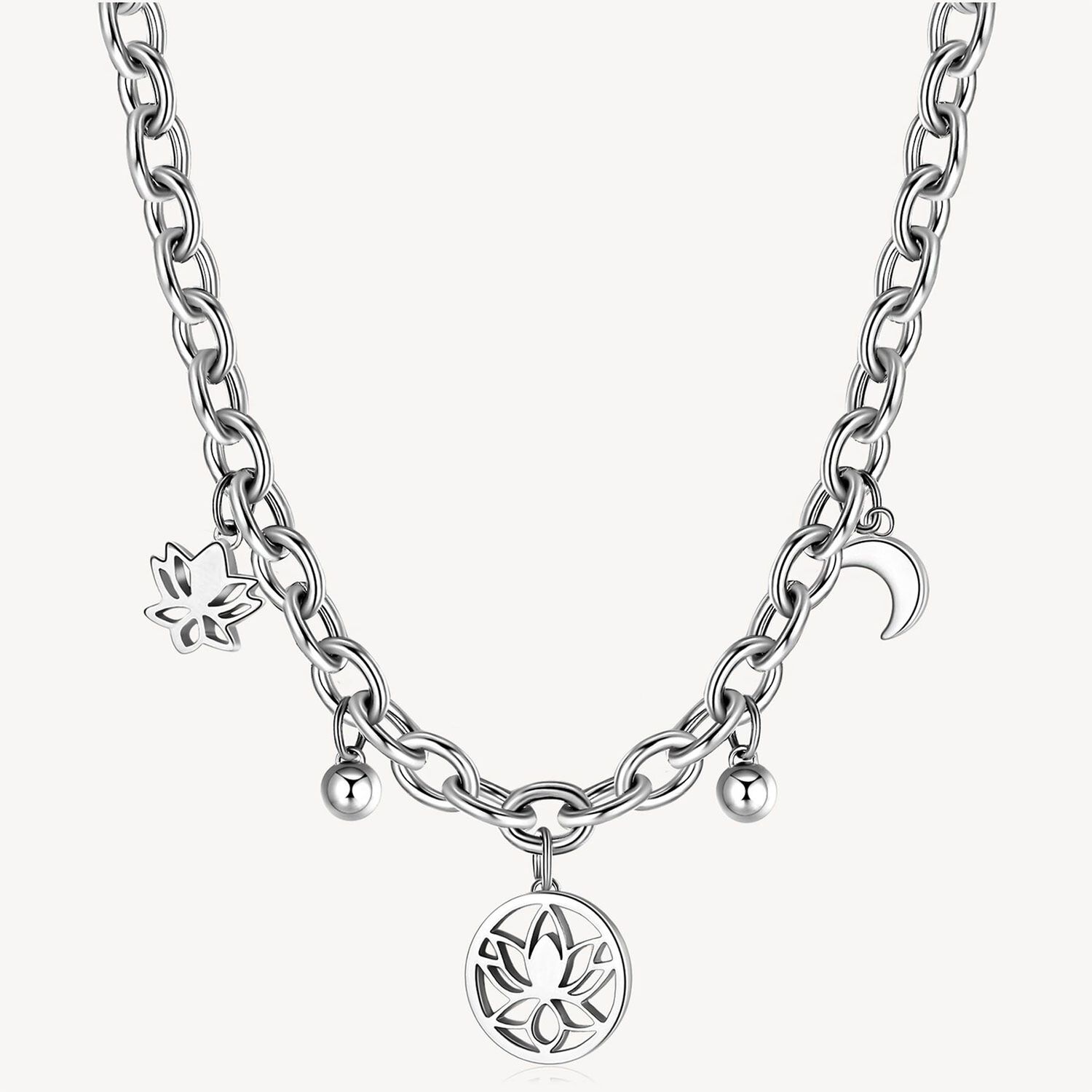 Collar Brosway Bhkn071 Plateado Mujer image number 1.0