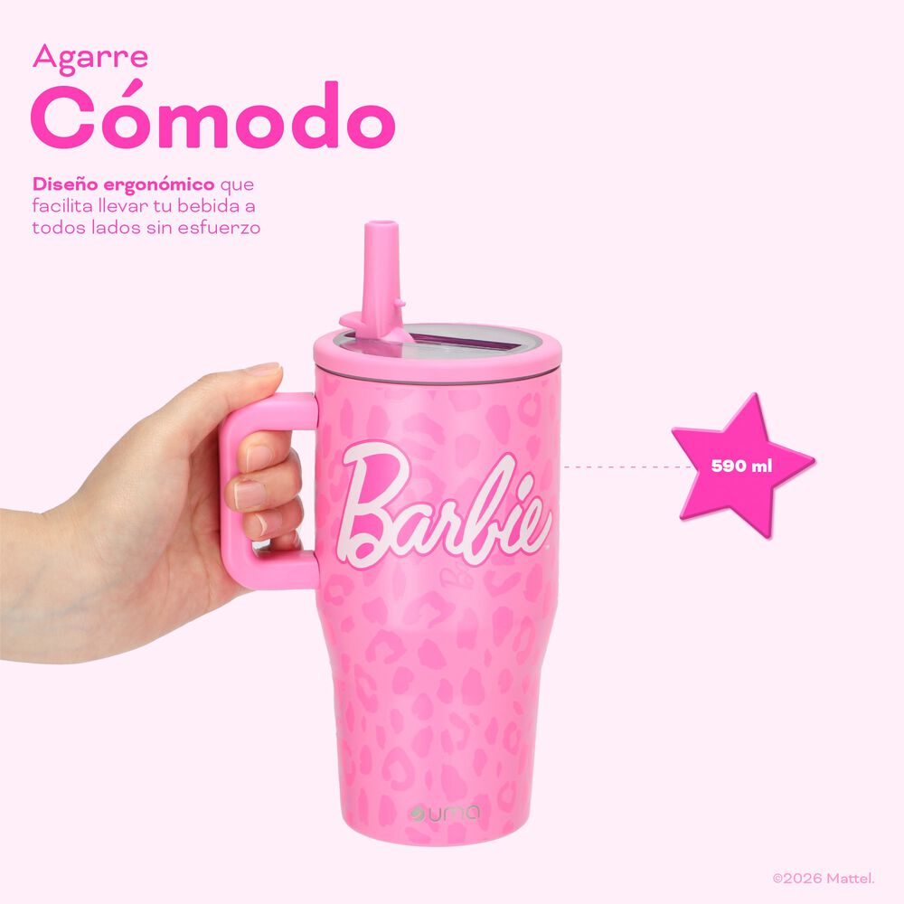 Vaso Termico Tumbler Mug Barbie Print 590ml Acero Inox Uma image number 4.0