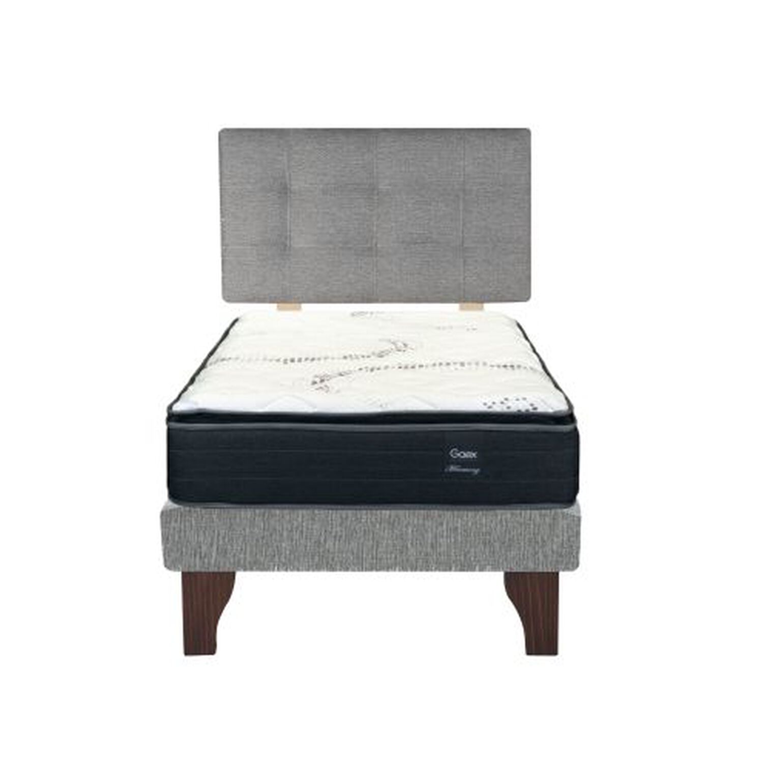 Cama Europea 1.5 Plaza 200 Plus Respaldo Ginebra image number 1.0