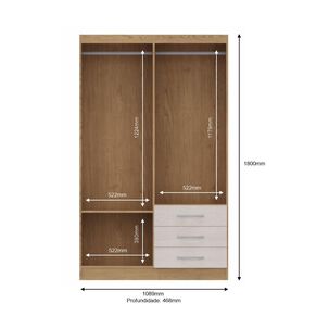 Cl&oacute;set Casa Ideal S484 / 4 Puertas / 3 Cajones