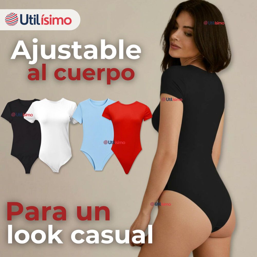 Pack 3 Bodys Ajustables Moldeador 100% Bamb&uacute; Cuello Redondo Manga Corta Mujer Colores Surtidos image number 4.0