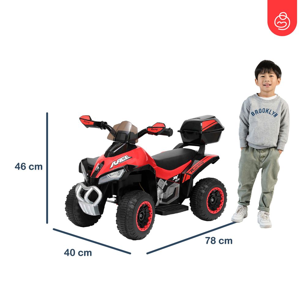 Cuatrimoto A Bater&iacute;a Quad Lx Roja Bebesit image number 6.0