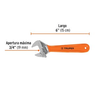 Llave Francesa Truper 6 Pet-6x